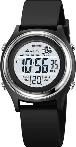 Gosasa Reloj digital de moda para mujer, reloj multifuncional impermeable deportivo LED para mujer