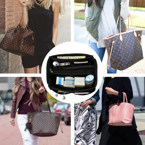 Miniatura 6 de OMYSTYLE - Organizador de bolsa, organizador de bolsas de fieltro para bolsa y bolso, organizador de bolsa de mano con 5 tamaños