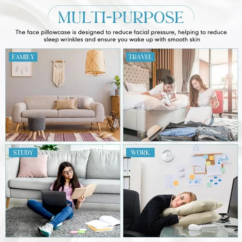 Miniatura 7 de Hahafelt Funda de Almohada de Terciopelo Cristal Cervical para Cuello (Solo Funda de Almohada) Cubierta de Almohada Ergonómica Cubierta de Almohada
