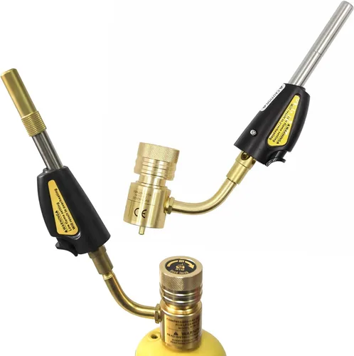 Miniatura 7 de QWORK Puntas de remolino de antorcha, paquete de 2, compatibles con gas MAP-Pro/LP, autoiluminación, regulador de autoencendido de gas, pistola
