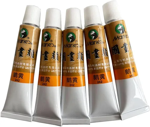 Miniatura 21 de Easyou Dibujo de acuarela de tubos de color de pintura china de gran tamaño de Marie's 0.4 fl oz* 5pcs No. 302 Scarlet