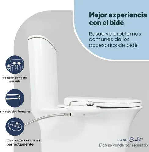 Miniatura 3 de LUXE TS1008E Asiento de inodoro alargado de ajuste cómodo con cierre lento, bisagras de liberación rápida y topes antideslizantes (blanco)
