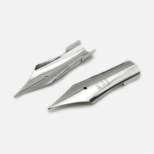 Miniatura 4 de 2 puntas especiales de repuesto para pluma estilográfica, perfectas para bolígrafo piloto 78G 88G KaKuno (1 punta F plateada y 1 punta EF plateada)