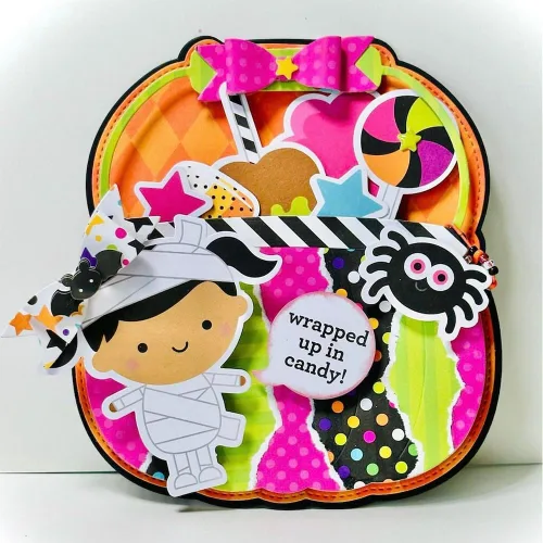 Miniatura 3 de KSCRAFT Cesta de calabaza Mini álbum de corte de metal troqueles plantillas para bricolaje álbum de recortes decorativo en relieve DIY tarjeta