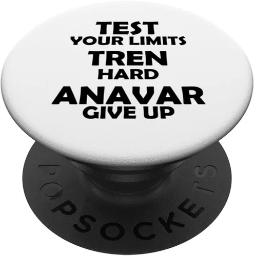 Test Your Limits Tren Hard Funny Bodybuilding Gym Design PopSockets Standard PopGrip
