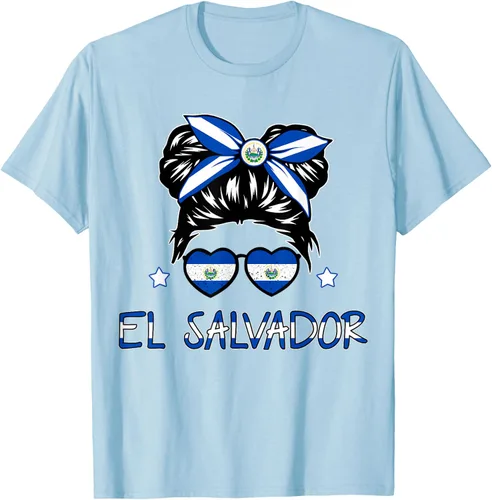 Miniatura 62 de Camiseta de El Salvador para Niñas Bandera Patrimonio Hispano Salvadoreño