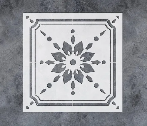 GSS Designs - Plantilla de azulejos de pared reutilizable de 12 x 12 pulgadas, plantillas de arte de dibujo para decoración del hogar