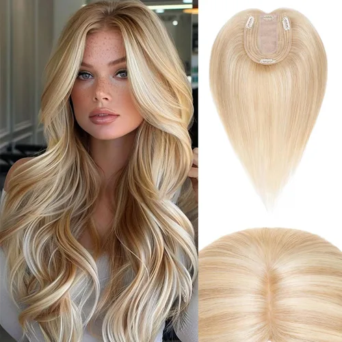 Miniatura 109 de Rich Choices Pelucas con topper de cabello para mujeres, cabello humano real 100% Remy, sin flequillo, para mujeres con adelgazamiento en la parte