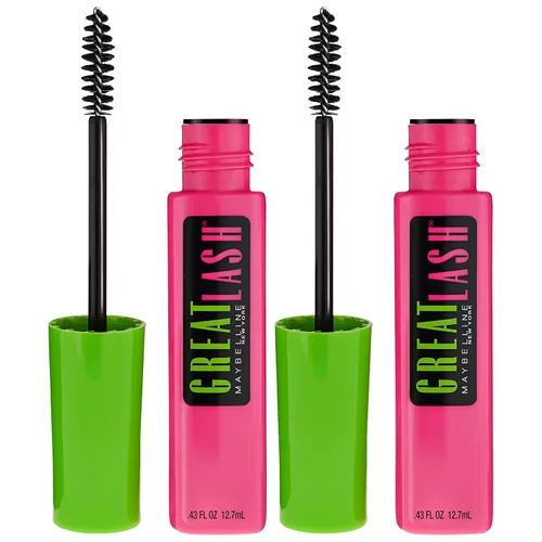 Miniatura 16 de Maybelline Great Lash BIG Máscara lavable, Máscara voluminizadora, espesante y alargadora, color negro parduzco, 2 unidades Negro café.