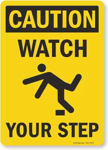 Miniatura 9 de Signo de seguridad SmartSign, leyenda "Caution: Watch Your Step", negro sobre amarillo, Negro y amarillo, 1