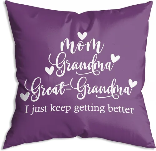 Miniatura 7 de Regalos para abuela, fundas de almohada de 18 x 18 pulgadas, regalos de anuncio de embarazo para abuela, regalos de bisabuela de nietos, regalo