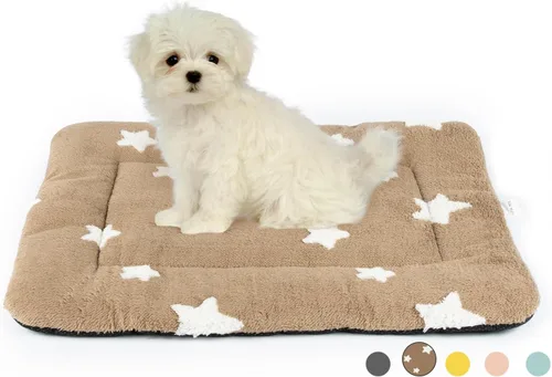 Miniatura 25 de Mora Pets Almohadilla para jaula para perros, alfombra para jaula de perrera para perros pequeños, lavable, bonita cama de estrella para mascotas
