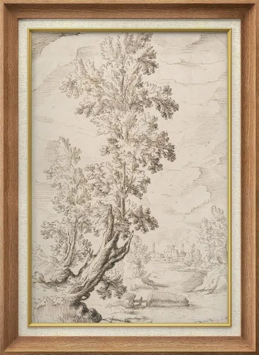 Miniatura 73 de SIGNWIN Arte de marco de alta calidad, elegante, vintage, ilustraciones de dibujo de árbol, arte fino, arte tradicional icónico para sala de estar