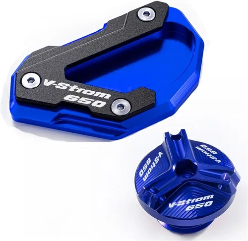 Miniatura 17 de Soporte de extensión lateral Soporte de extensión y tapa de llenado de aceite para Suzuki DL650 V-Strom 650 XT 650XT Vstrom650 (Color A Negro)