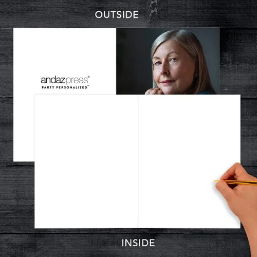 Miniatura 4 de Andaz Press Tarjeta de jubilación personalizada de 8.5 x 11 pulgadas con sobre, tarjeta de felicitación con foto personalizada, tarjeta
