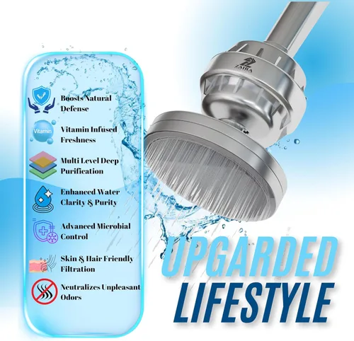 Miniatura 2 de Zaira - Filtro de cabezal de ducha de 20 etapas, filtro de agua de alto rendimiento para agua dura, mejora el cabello y la piel, fácil de instalar