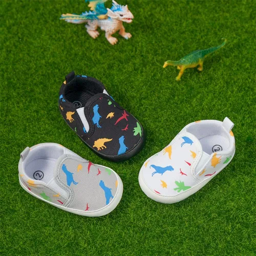 Miniatura 2 de Meckior - Zapatos para recién nacidos, tipo mocasines de lona con suela suave para recién nacidos, bebés, niños y niñas que estén dando sus primeros