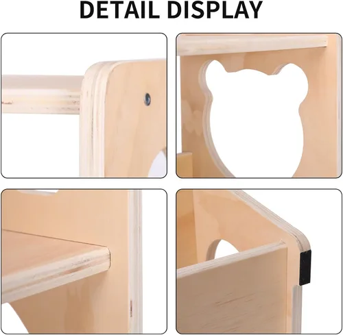 Miniatura 8 de Estante de almacenamiento de juguetes para niños, estantería Montessori, utilizada como armario de almacenamiento para libros y juguetes en salas