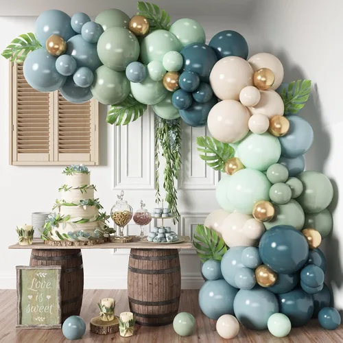 Miniatura 17 de HILAVO Kit de Arco de Globos Pastel Macaron Rosa Azul Verde Morado Amarillo Color Pastel Arcoíris Confeti Globos de Látex Guirnalda para Pascua