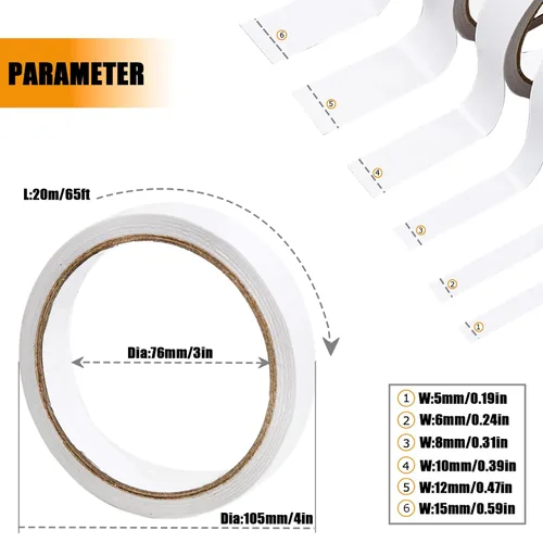 Miniatura 2 de Cinta de Doble Cara para Manualidades, Cinta de Doble Cara para Artes, Suministros para Álbumes de Recortes, Fotografía, Caja de Regalos, Álbum