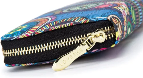 Miniatura 225 de Cartera de mano para mujer, estilo bohemio, con RFID, elegante, espaciosa con correa para viajes, capacidad para tarjetas, teléfono, dinero