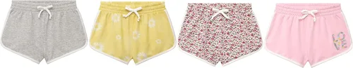 Miniatura 2 de BTween - Shorts cómodos de forro polar con cordón para niña, paquete de 4