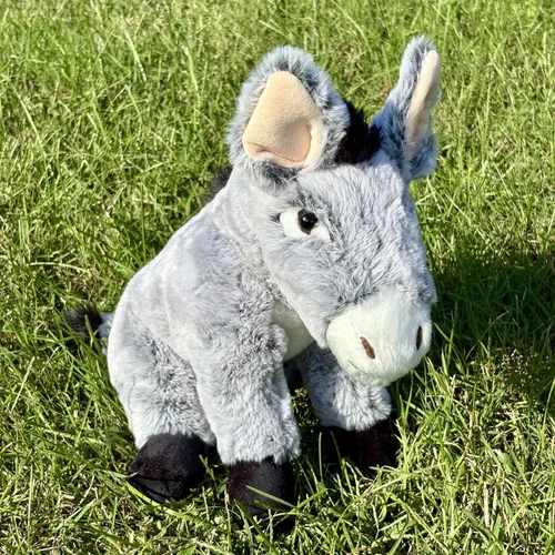 Miniatura 5 de The Petting Zoo Peluche de burro, regalos para niños, animales de granja Wild Onez, juguete de peluche de burro de 12 pulgadas