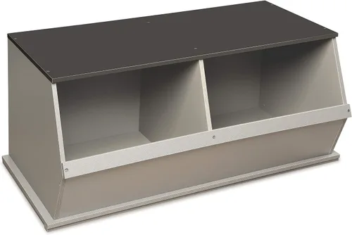 Miniatura 14 de Badger Basket Organizador apilable de almacenamiento de juguetes de dos cubos para niños, almacenamiento duradero en la habitación de los niños