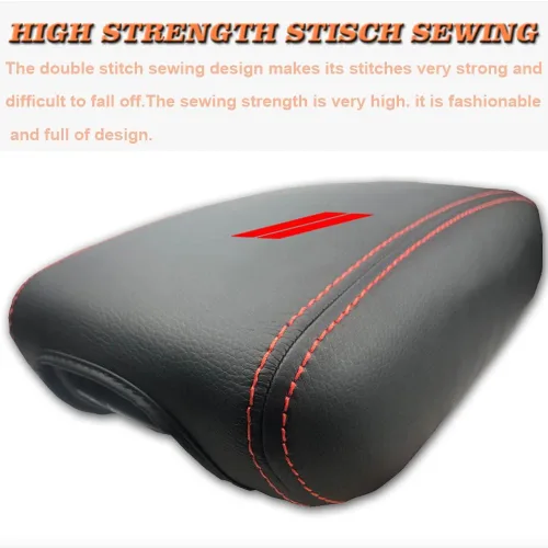 Miniatura 5 de Funda para el reposabrazos de la consola central, de piel, antiarañazos, de protección, accesorios de decoración interior, para Dodge Durango Fibra