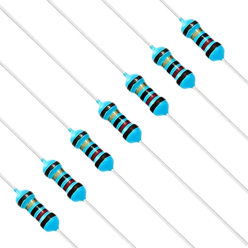 Miniatura 104 de Chanzon 100pcs 1/4W (0.25W) 62 Ohmios Resistencia fija de película metálica Ohmios 0.01 ±1% Tolerancia 62R MF Resistencias de orificio pasante