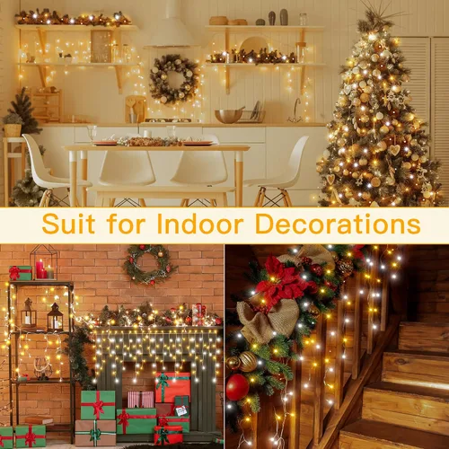 Miniatura 8 de Ollny Luces de carámbano de 504 LED/41 pies, blancas cálidas y frías, con control remoto, 8 modos, temporizadores, impermeables, colgantes