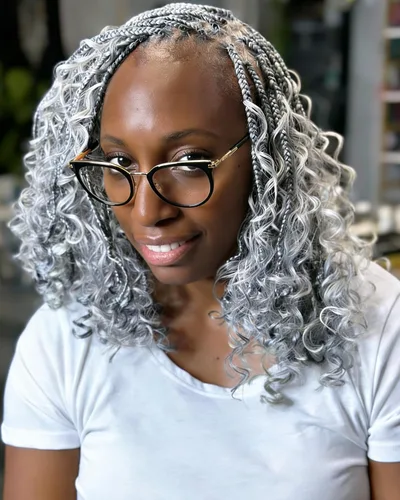 Miniatura 9 de Extensiones de cabello sintético de trenzas de ganchillo Goddess de 10 pulgadas para mujeres negras, 8 paquetes, 3 unidades, con rizos y rizos
