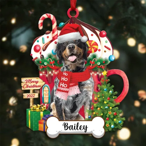 Miniatura 44 de Amantes de los perros de Navidad – Navidad de perros disponibles para muchos perros Shi Tzu – Adorno con forma personalizada, adorno de Navidad