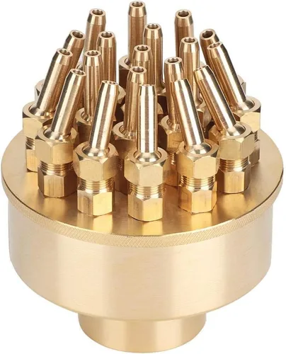 Boquilla de fuente Latón 3 Capas Ajustable Riego Rociador Estanque Sprinkle Jet DN40