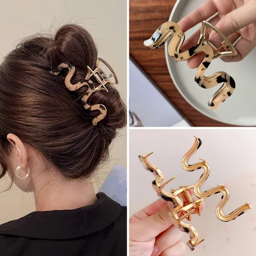 Miniatura 5 de Sinide - Pinzas de metal para el cabello de 3.5 pulgadas, pinzas grandes de acetato de celulosa, pinzas para cabello largo y grueso, accesorios