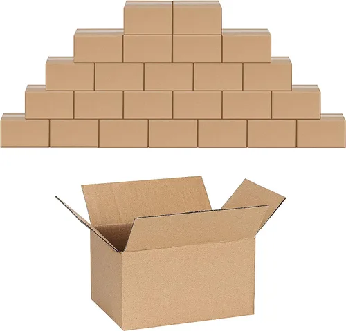 Miniatura 19 de Cajas de envío con embalaje de 8 x 6 x 4 pulgadas, cajas de cartón corrugado pequeñas de kraft para mudanzas, envíos por correo, 25 unidades 25