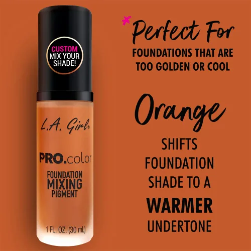 Miniatura 12 de L.A. Girl Pigmento mezclador de base PRO.color, naranja GLM713