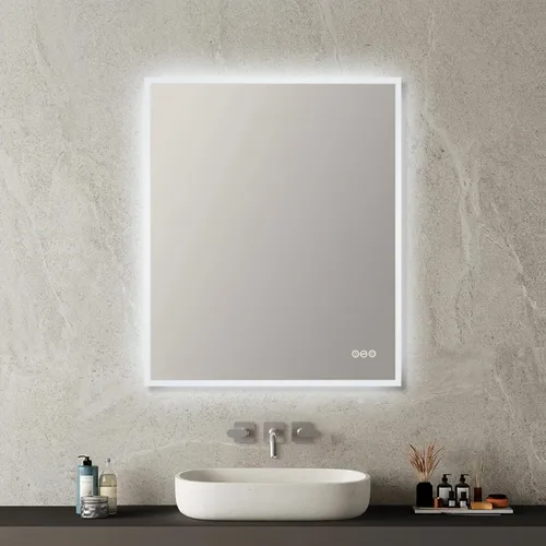 Miniatura 10 de Blossom Espejo de baño LED redondo de 24 pulgadas, espejo de tocador retroiluminado regulable con luz profesional CRI 90+, 0.197 in, antivaho