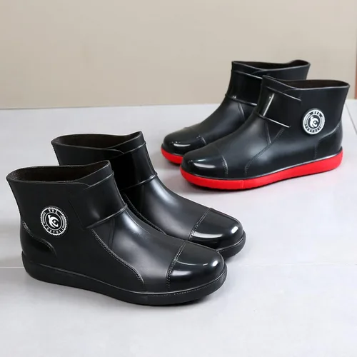 Miniatura 8 de Hsttgsr Botas de lluvia para mujeres y hombres, botas de goma impermeables para hombre, botas de jardín antideslizantes, zapatos de pesca ligeros