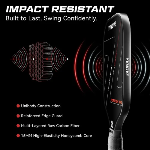 Miniatura 7 de Pickleball Paddles USAPA Approved Raw Carbon Fiber Face Max Control & Effortless Power 16MM Core Anti-Shock Intermediates to Pros