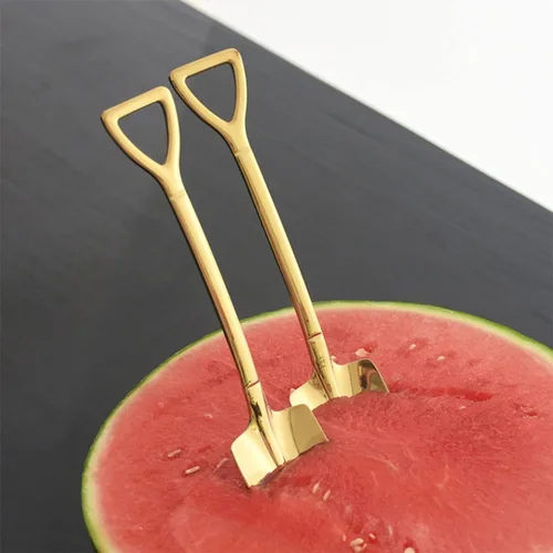 Miniatura 5 de Comicfs 10 cucharas de postre de 6 pulgadas con forma de pala de acero inoxidable, cucharas de helado de frutas para el hogar, cocina o restaurante
