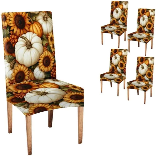 Miniatura 47 de CAPSCEOLL Fundas para Sillas De Comedor 4, Funda elástica para silla de comedor, lavable de elastano, fundas para sillas Parsons de cocina, Fundas