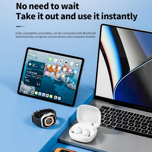 Miniatura 7 de Pantalla táctil invisible pequeños mini auriculares inalámbricos Bluetooth 5.4 discretos auriculares ocultos para el trabajo, auriculares
