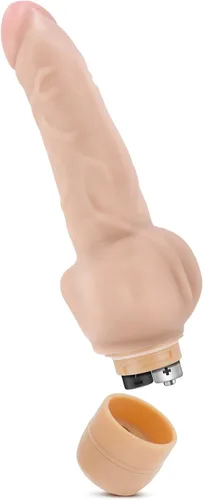 Miniatura 4 de Blush Dr. Skin: Cock Vibe-12 Consolador vibrador de 8 pulgadas ~ Consolador delgado de sensación real de 1.5 pulgadas de ancho ~ Estimulador