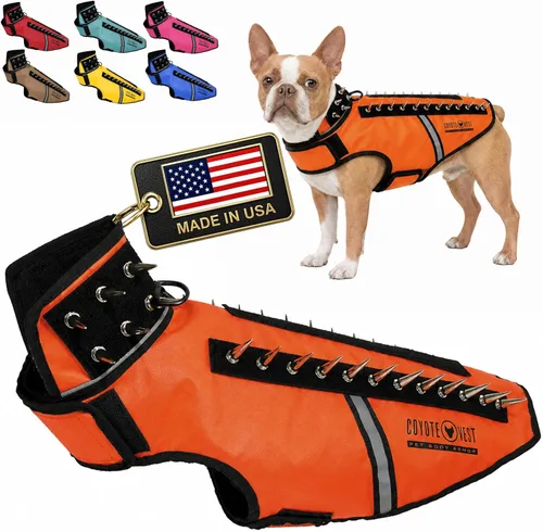 Miniatura 13 de CoyoteVest SpikeVest - Chaleco de arnés para perro, accesorios reflectantes para perros con púas para proteger a tu mascota de ataques de Raptor