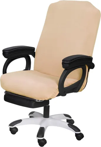 Miniatura 16 de SARAFLORA Paquete de 2 fundas para sillas de oficina, fundas elásticas para sillas de escritorio, fundas extraíbles para silla de oficina con Negro