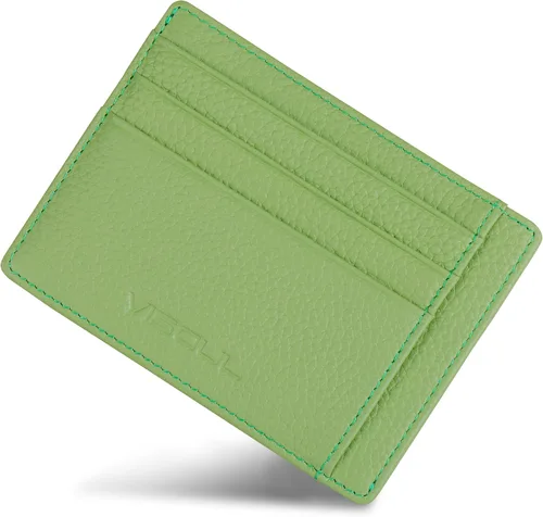 Miniatura 11 de VISOUL Soporte delgado para tarjetas de crédito para mujer, bloqueo RFID, cartera pequeña de cuero para mujer con bolsillo para monedas