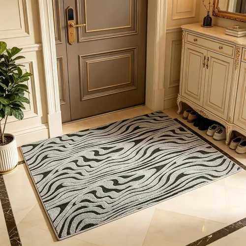 Miniatura 72 de UKELER Tapete antideslizante para puerta, alfombras de acento modernas para entrada, estilo romántico campestre americano, alfombras de algodón