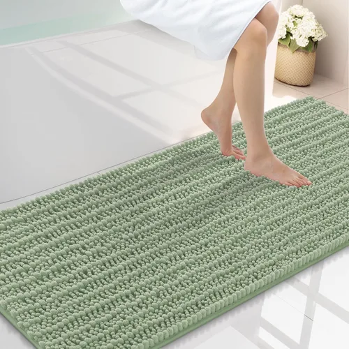 Miniatura 192 de Smiry Alfombras de Baño 24x16 pulgadas, Alfombras de Baño de Chenilla Extra Suaves y Absorbentes, Respaldo de Goma Antideslizante, Lavable a Máquina