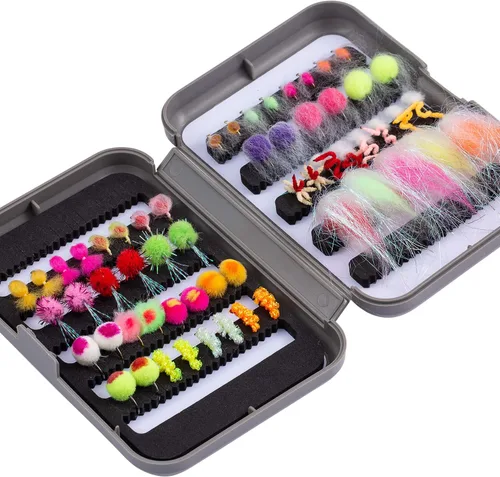 Miniatura 9 de BASSDASH Fly Fishing Flies Kit Fly Assortment Trout Bass Fishing with Fly Box with Dry/Wet Flies, Nymphs, Streamers, Popper